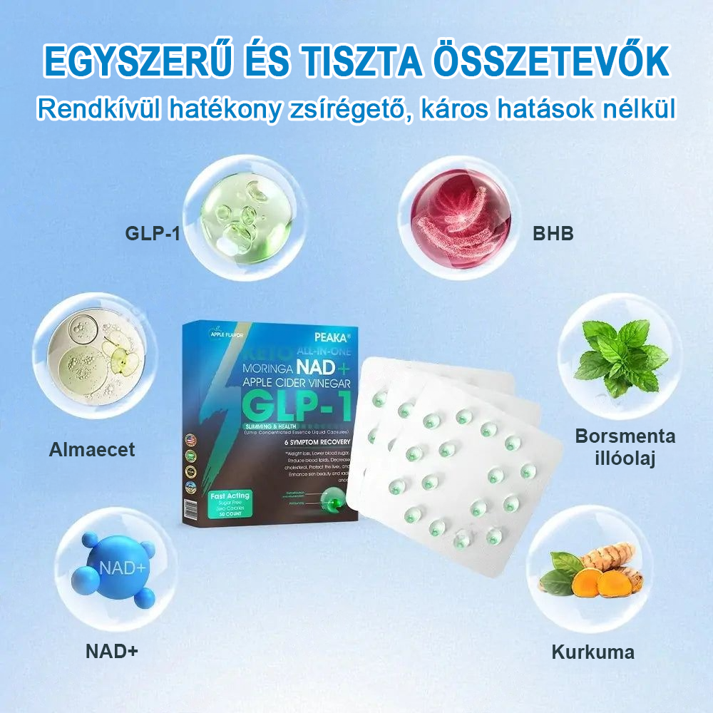 Hivatalos, üzlet GLP-1 Fogyókúrás és Egészségügyi Ultra Koncentrált Esszencia Folyékony Gyöngyök - NAD+ Moringa & ACV & Keto BHB (✅gyors, hosszan tartó, kezeli a cukorbetegséget, az elhízást és a szív- és érrendszeri betegségeket)