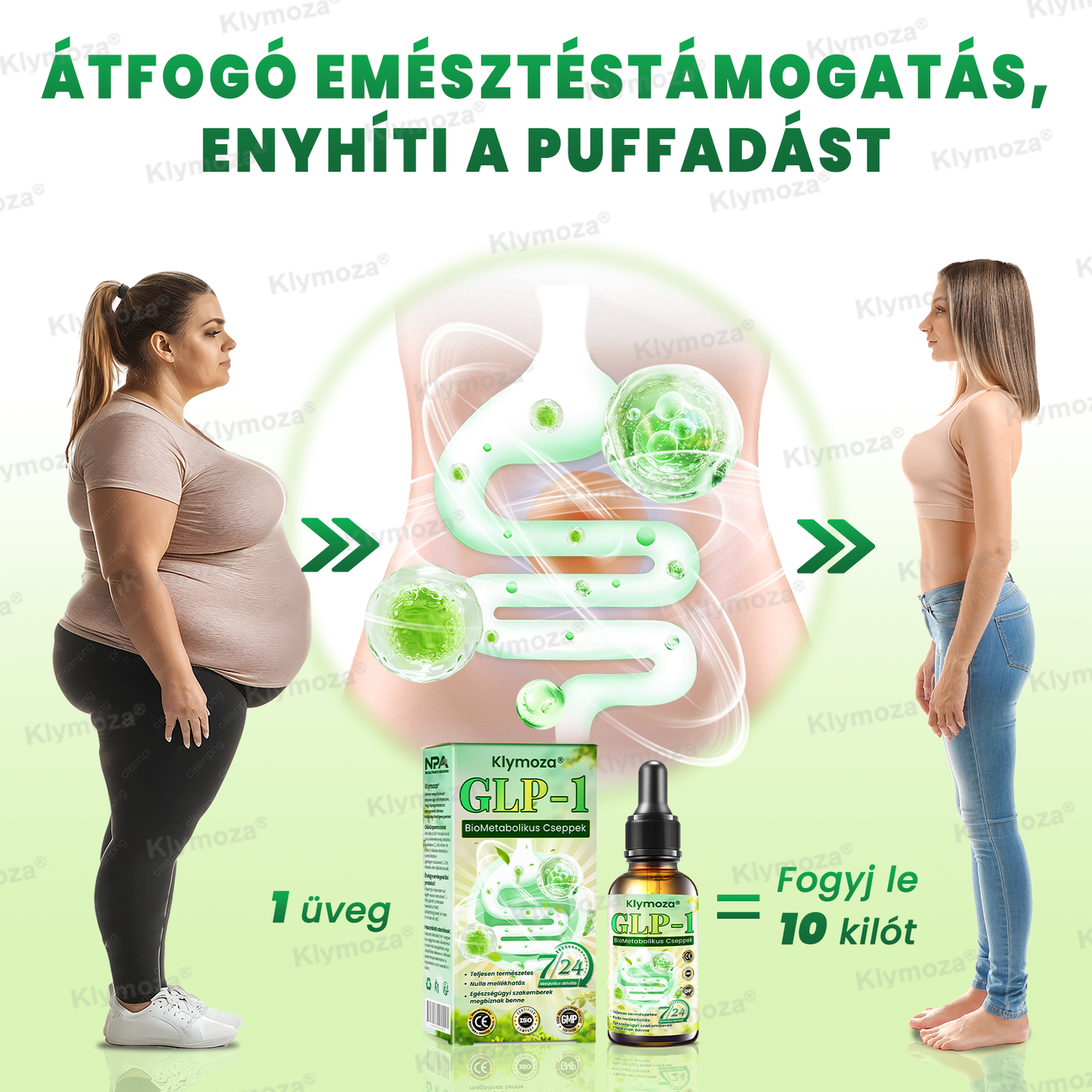 Klymoza® GLP-1 BioMetabolikus Cseppek 🏆🏆(Élelmiszeripari zsírégető – Az Elhízási Társaság fejlesztette)