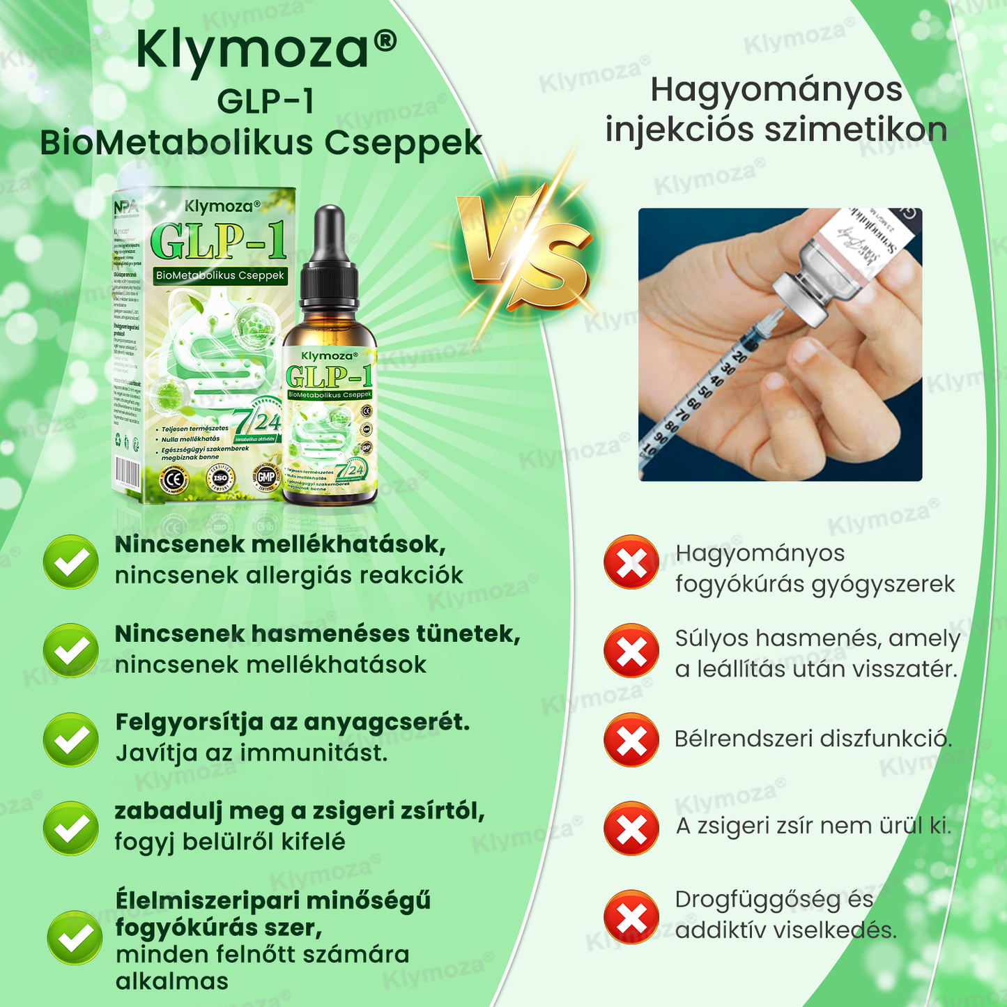 Klymoza® GLP-1 BioMetabolikus Cseppek 🏆🏆(Élelmiszeripari zsírégető – Az Elhízási Társaság fejlesztette)