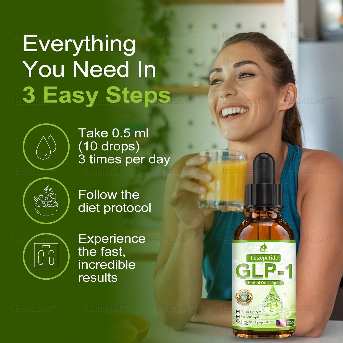 A Mayo Klinika ajánlásával | Hivatalos áruház |💎𝐁𝐮𝐢𝐥𝐝𝐋𝐞𝐚𝐟® Tirzepatide GLP-1 Moringa Fogyókúrás és Egészségfokozó Cseppek (Élelmiszeripari minőségű zsírégető - Az Elhízás Társaság fejlesztette ki)