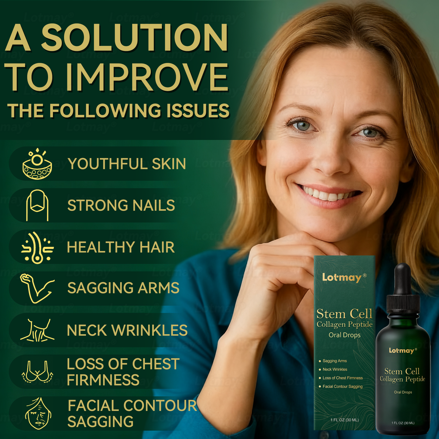 Lotmay® 🚀 Őssejt & Kollagén Peptid Orális Cseppek