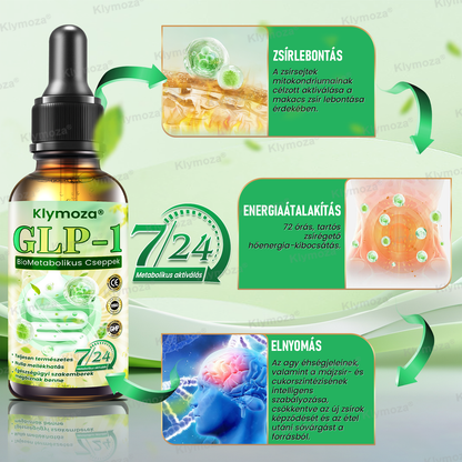 Klymoza® GLP-1 BioMetabolikus Cseppek 🏆🏆(Élelmiszeripari zsírégető – Az Elhízási Társaság fejlesztette)