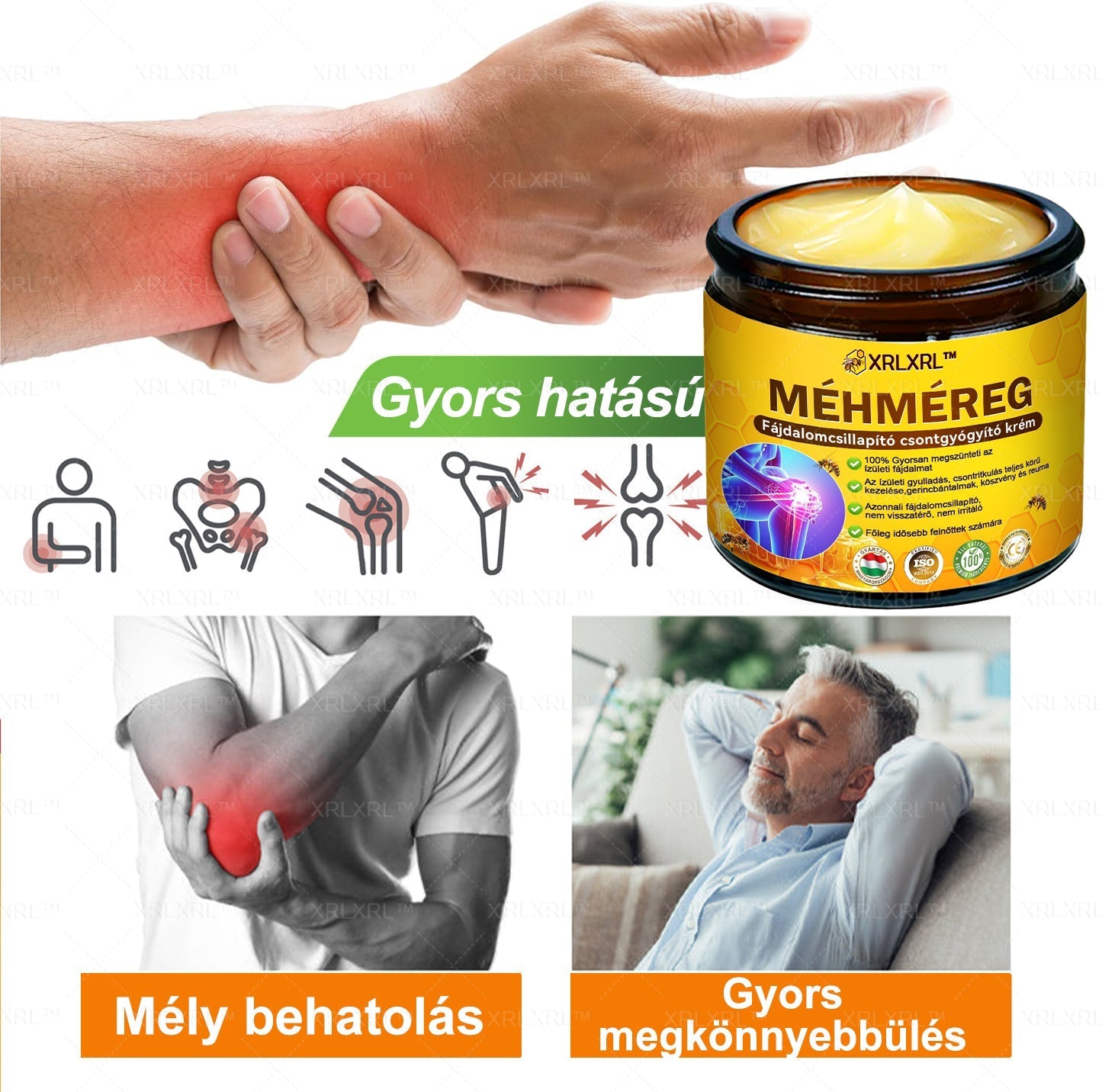 👍👍👍XRLXRL™ Méhméreg Fájdalomcsillapító Csontregeneráló Krém (Speziell für ältere Erwachsene & von der AAOS empfohlen)