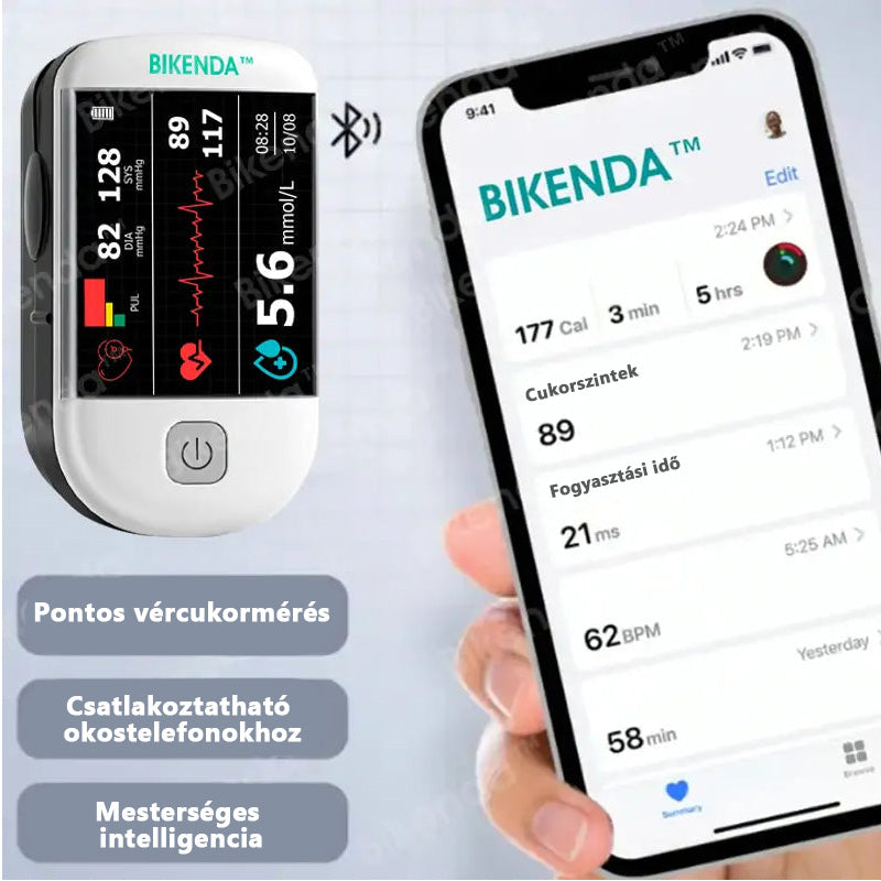 Bikenda™ következő generációs intelligens, többfunkciós, nem invazív lézeres vércukormérő 👩‍💼[99,9%-os pontosság]🍀