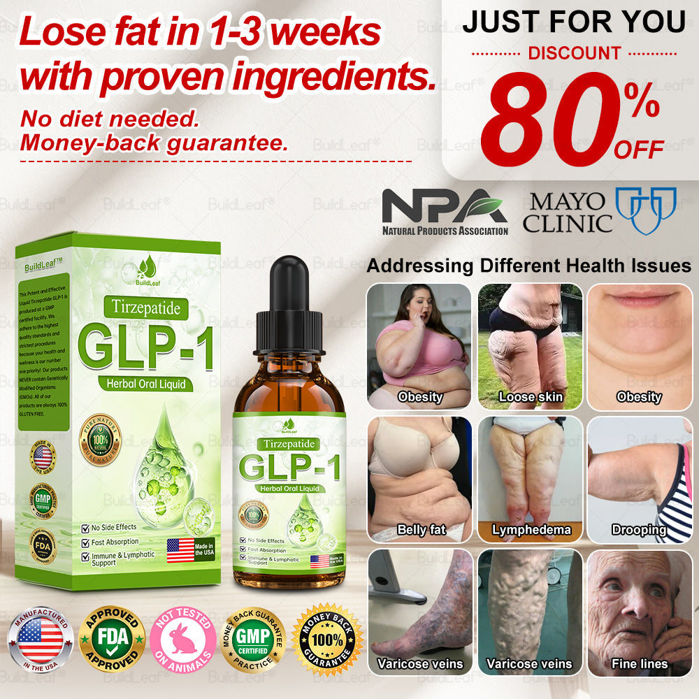 A Mayo Klinika ajánlásával | Hivatalos áruház |💎𝐁𝐮𝐢𝐥𝐝𝐋𝐞𝐚𝐟® Tirzepatide GLP-1 Moringa Fogyókúrás és Egészségfokozó Cseppek (Élelmiszeripari minőségű zsírégető - Az Elhízás Társaság fejlesztette ki)
