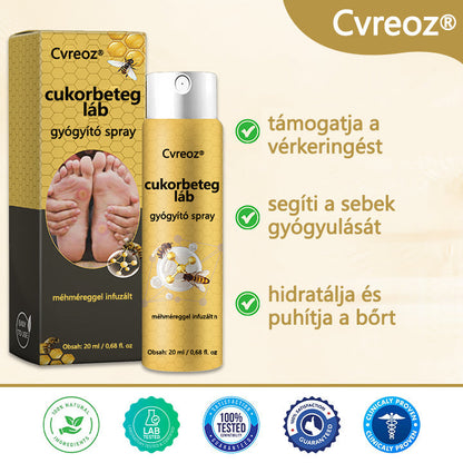 Cvreoz® méhméreg gyógyító spray a sebek gyógyulására és regenerálására a kezeken és a lábakon🩹