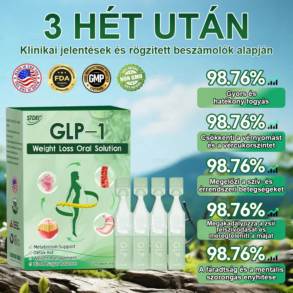 Mayo Klinika ajánlásával | Hivatalos áruház 👨‍⚕️STDEI® GLP-1 Fogyókúrás orális oldat 💥Elhízás, szív- és érrendszeri betegségek, cukorbetegség, alvási apnoe, ízületi problémák stb.