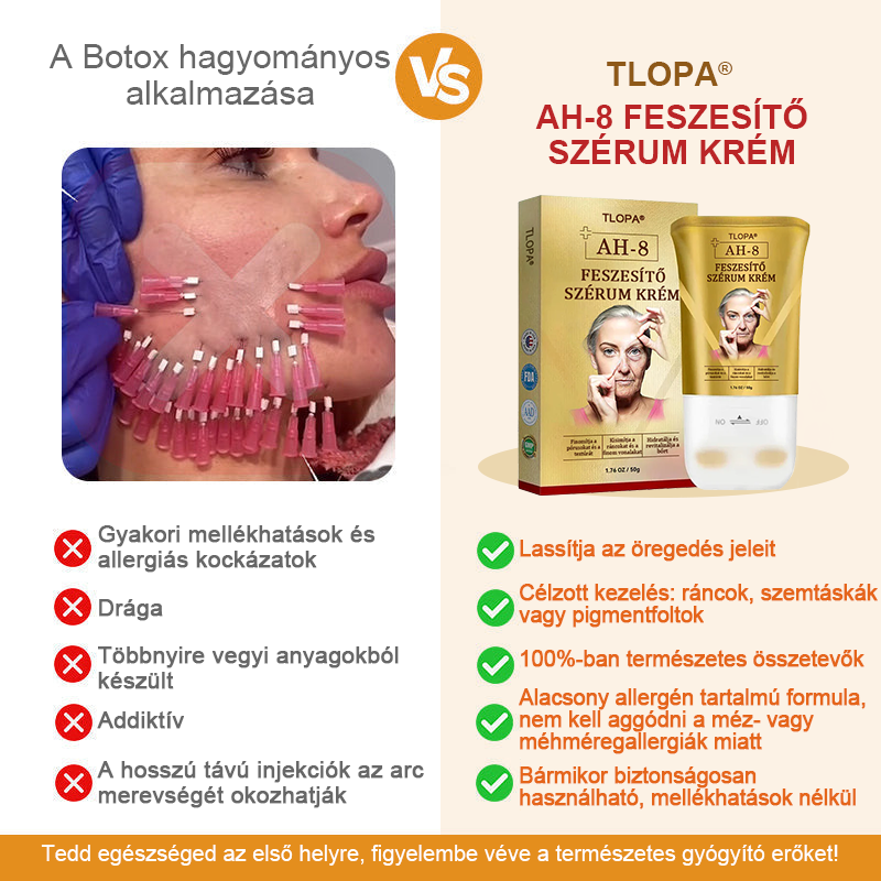 Az USA-ból készült és szállított ✨TLOPA® AH-8 Öregedésgátló Feszesítő Krém (🔥 UTOLSÓ NAP 70% KEDVEZMÉNY)