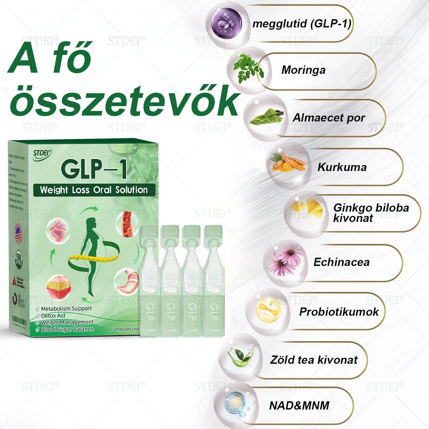 Mayo Klinika ajánlásával | Hivatalos áruház 👨‍⚕️STDEI® GLP-1 Fogyókúrás orális oldat 💥Elhízás, szív- és érrendszeri betegségek, cukorbetegség, alvási apnoe, ízületi problémák stb.