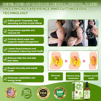A Mayo Klinika ajánlásával | Hivatalos áruház |💎𝐁𝐮𝐢𝐥𝐝𝐋𝐞𝐚𝐟® Tirzepatide GLP-1 Moringa Fogyókúrás és Egészségfokozó Cseppek (Élelmiszeripari minőségű zsírégető - Az Elhízás Társaság fejlesztette ki)