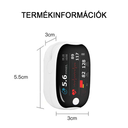 【HIVATALOS ÁRUHÁZ】HERMSA Precíziós Multifunkcionális Non-Invazív Orvosi Készülék (vércukorszint, oxigéntelítettség és vérnyomás mérésére) [Pontosság 99,9%]🔥🔥🔥