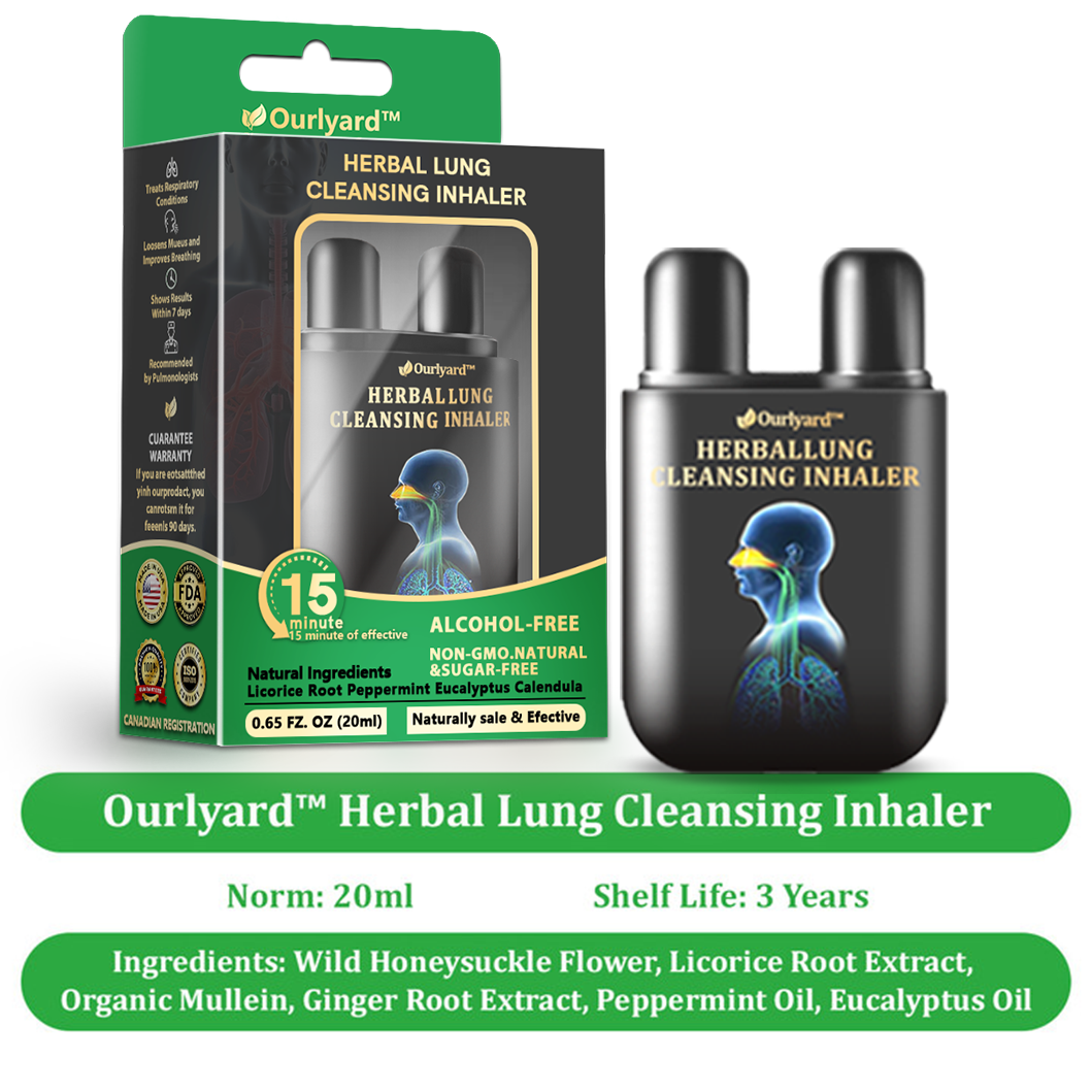 ✅Hivatalos üzlet: Ourlyard™ gyógynövényes tüdőtisztító inhalátor👨‍⚕️FDA-tanúsítvány (💝 Köhögés, sípoló légzés, légszomj, köpet, orrdugulás, hörghurut, hörghurut, allergiás tünetek, tüdő kellemetlen érzés💝)