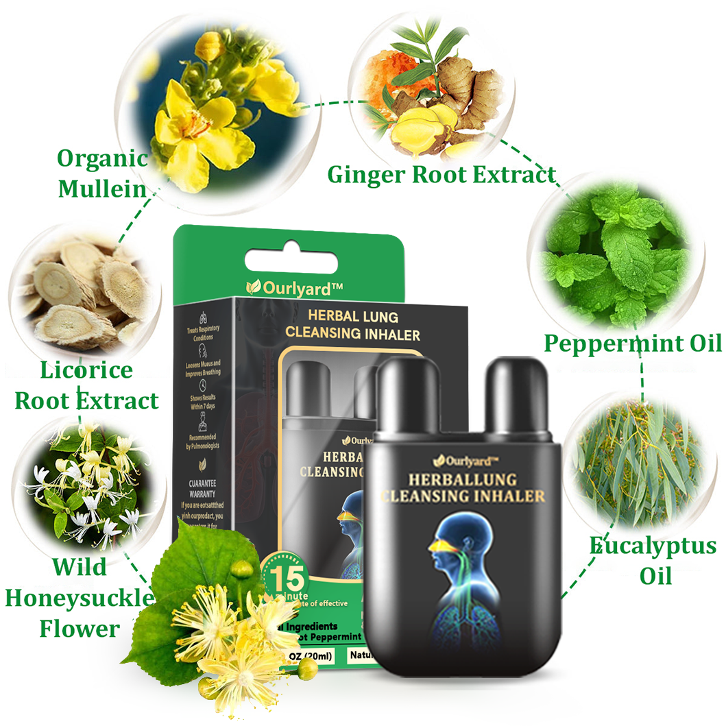 ✅Hivatalos üzlet: Ourlyard™ gyógynövényes tüdőtisztító inhalátor👨‍⚕️FDA-tanúsítvány (💝 Köhögés, sípoló légzés, légszomj, köpet, orrdugulás, hörghurut, hörghurut, allergiás tünetek, tüdő kellemetlen érzés💝)